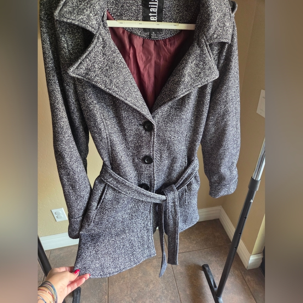 Women's Gray Pea Coat